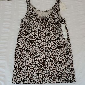 Target Leopard Print Tank Top - Black and Brown